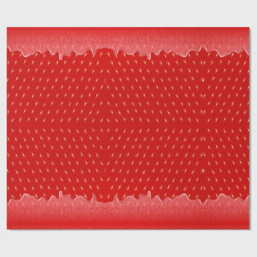 Erdbeere Texturierte Hintergrund Flüssigfruchtmarm Geschenkpapier (Flach)