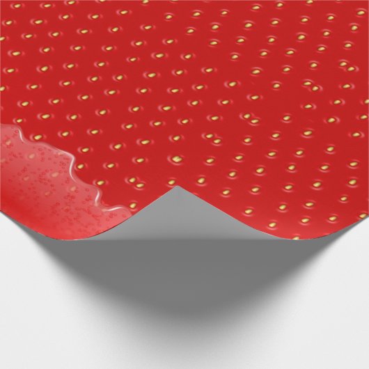 Erdbeere Texturierte Hintergrund Flüssigfruchtmarm Geschenkpapier (Ecke)