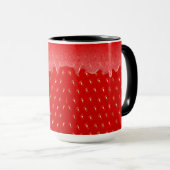 Erdbeere Texturierte Hintergrund Flüssigfruchtmarm Tasse (VorderseiteRechts)