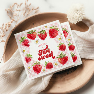 Erdbeere Two Sweet 2. Geburtstag Serviette