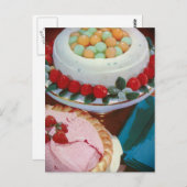 Erdbeere u. Minze Postkarte (Vorne/Hinten)