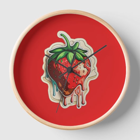 Erdbeere Uhr (Vorderseite)