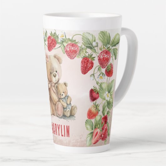 Erdbeere und Bären Milchtasse (Rechte Ecke)