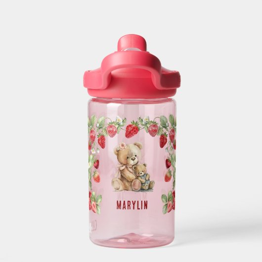 Erdbeere und Bären Trinkflasche (Rückseite)