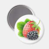 Erdbeere und BlackBerry Magnet (Vorderseite/Rückseite)