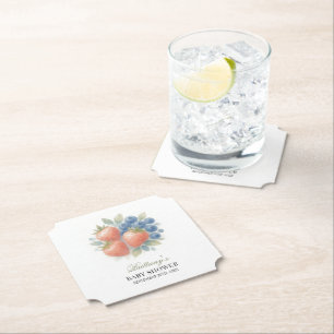 Erdbeere und Blueberry Baby Dusche Untersetzer