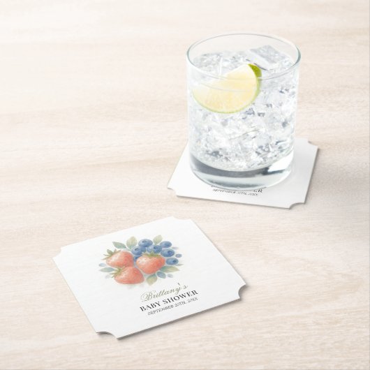 Erdbeere und Blueberry Baby Dusche Untersetzer (Vor Ort)