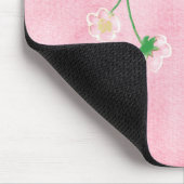 Erdbeere und Blume in Rosa Mousepad (Ecke)