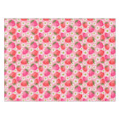 Erdbeere und Blumen Tischdecke (Vorderseite (Horizontal))