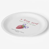 Erdbeere und Bugbrenne Baby Dusche Pappteller (Schrägansicht)