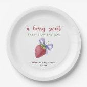 Erdbeere und Bugbrenne Baby Dusche Pappteller (Vorderseite)