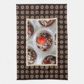 Erdbeere und dunkle Schokolade Mousse Dessert Handtuch (Vertikal)