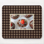 Erdbeere und dunkle Schokolade Mousse Dessert Mousepad (Vorne)