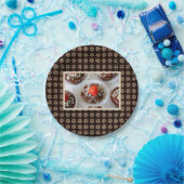 Erdbeere und dunkle Schokolade Mousse Dessert Pappteller (Party)