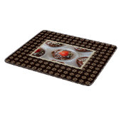 Erdbeere und dunkle Schokolade Mousse Dessert Schneidebrett (Ecke)