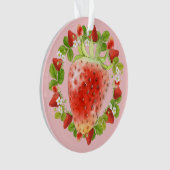 Erdbeere und Erdbeeren Blossom Ornament (Vorderseite)