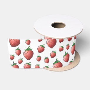Erdbeere und Erdbeeren Satinband