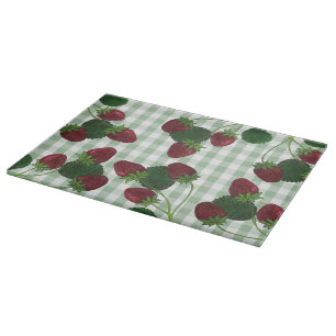 Erdbeere und Gingham Lamp Schneidebrett