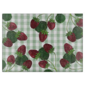 Erdbeere und Gingham Lamp Schneidebrett (Vorderseite)