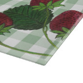 Erdbeere und Gingham Lamp Schneidebrett (Ecke)