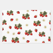 Erdbeere und Gingham niedliche Geschenkverpackunge Geschenkpapier Set (Vorderseite 2)