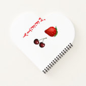 Erdbeere und Kirsche Einfache bunte Früchte Notizblock (Rückseite)