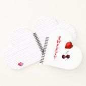 Erdbeere und Kirsche Einfache bunte Früchte Notizblock (Innenseite)