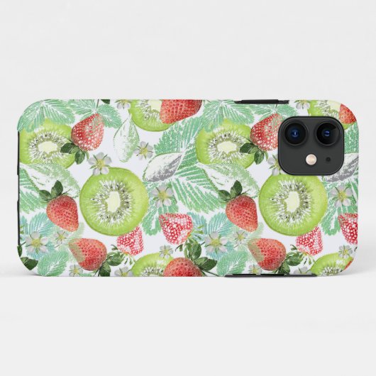 Erdbeere und Kiwi. Case-Mate iPhone Hülle (Rückseite (Horizontal))