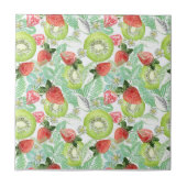 Erdbeere und Kiwi. Fliese (Vorderseite)