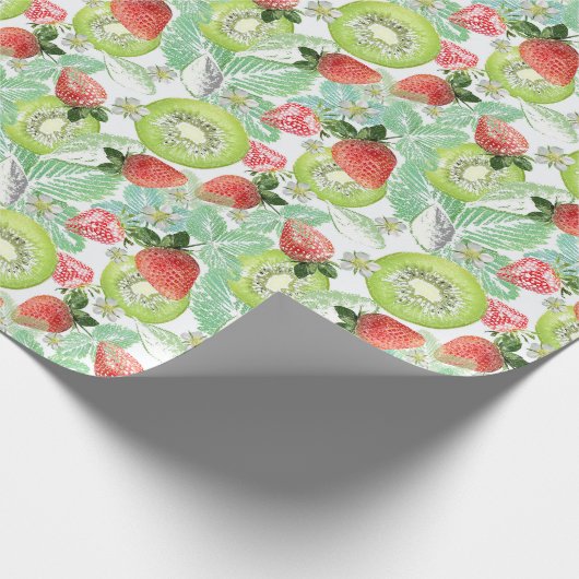 Erdbeere und Kiwi Geschenkpapier (Ecke)