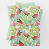 Erdbeere und Kiwi. Geschenkpapier Set (Beispiel)