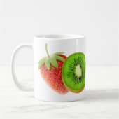 Erdbeere und Kiwi Kaffeetasse (Links)