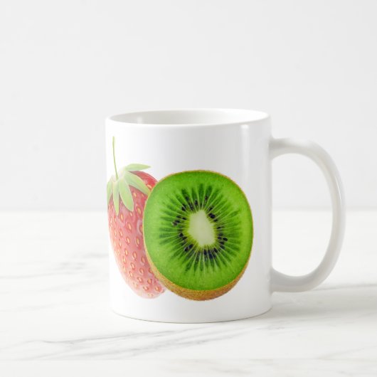 Erdbeere und Kiwi Kaffeetasse (Rechts)