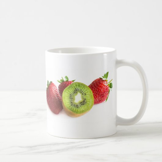 Erdbeere und Kiwi Kaffeetasse (Rechts)