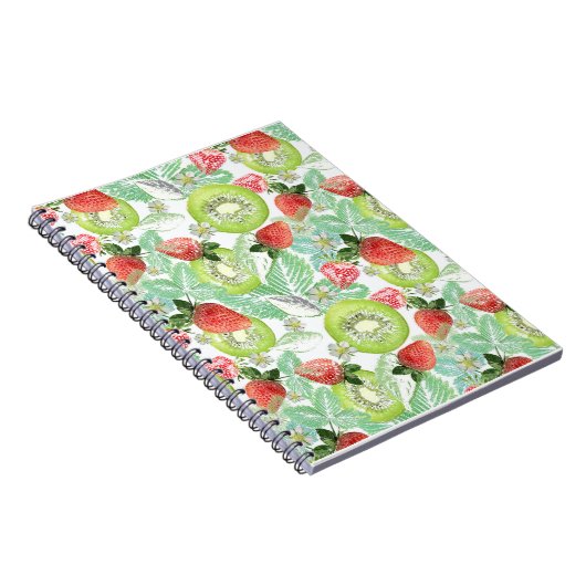 Erdbeere und Kiwi. Notizblock (Rechte Seite)