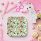 Erdbeere und Kiwi. Pappteller (Party)