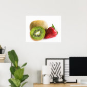 Erdbeere und Kiwi Poster (Heimbüro)