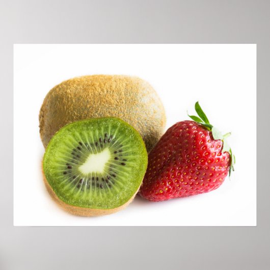 Erdbeere und Kiwi Poster (Vorne)