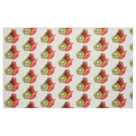 Erdbeere und Kiwi Stoff (Fat Quarter (45,7 x 55,9 cm))