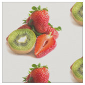 Erdbeere und Kiwi Stoff (Nahaufnahme)
