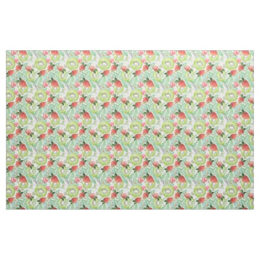 Erdbeere und Kiwi. Stoff (Fat Quarter (45,7 x 55,9 cm))