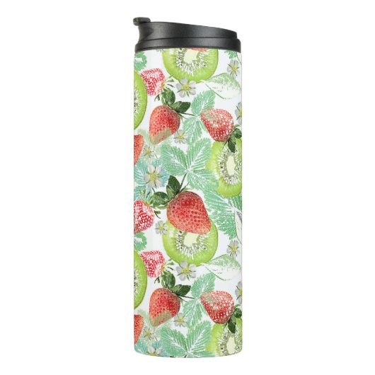 Erdbeere und Kiwi. Thermosbecher (Nach rechts gedreht)