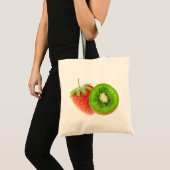 Erdbeere und Kiwi Tragetasche (Vorderseite (Produkt))