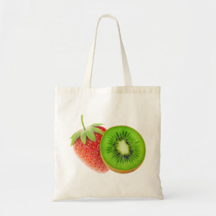 Erdbeere und Kiwi Tragetasche