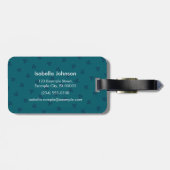 Erdbeere und Lemon Blossom Design auf blau Gepäckanhänger (Rückseite horizontal)