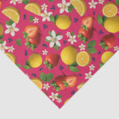 Erdbeere und Lemon Blossom Muster Seidenpapier (Detail)