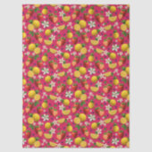 Erdbeere und Lemon Blossom Muster Seidenpapier (Vorderseite)