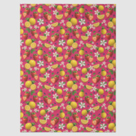 Erdbeere und Lemon Blossom Muster Seidenpapier