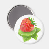 Erdbeere und Limon Magnet (Vorderseite/Rückseite)