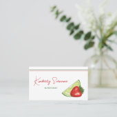 Erdbeere und Limone Fruchtscheiben Ernährungswisse Visitenkarte (Stehend Vorderseite)